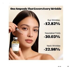 Deep Collagen Silk Peptide Intensive Ampoule,Anti-Aging Hydrating Serum for Face